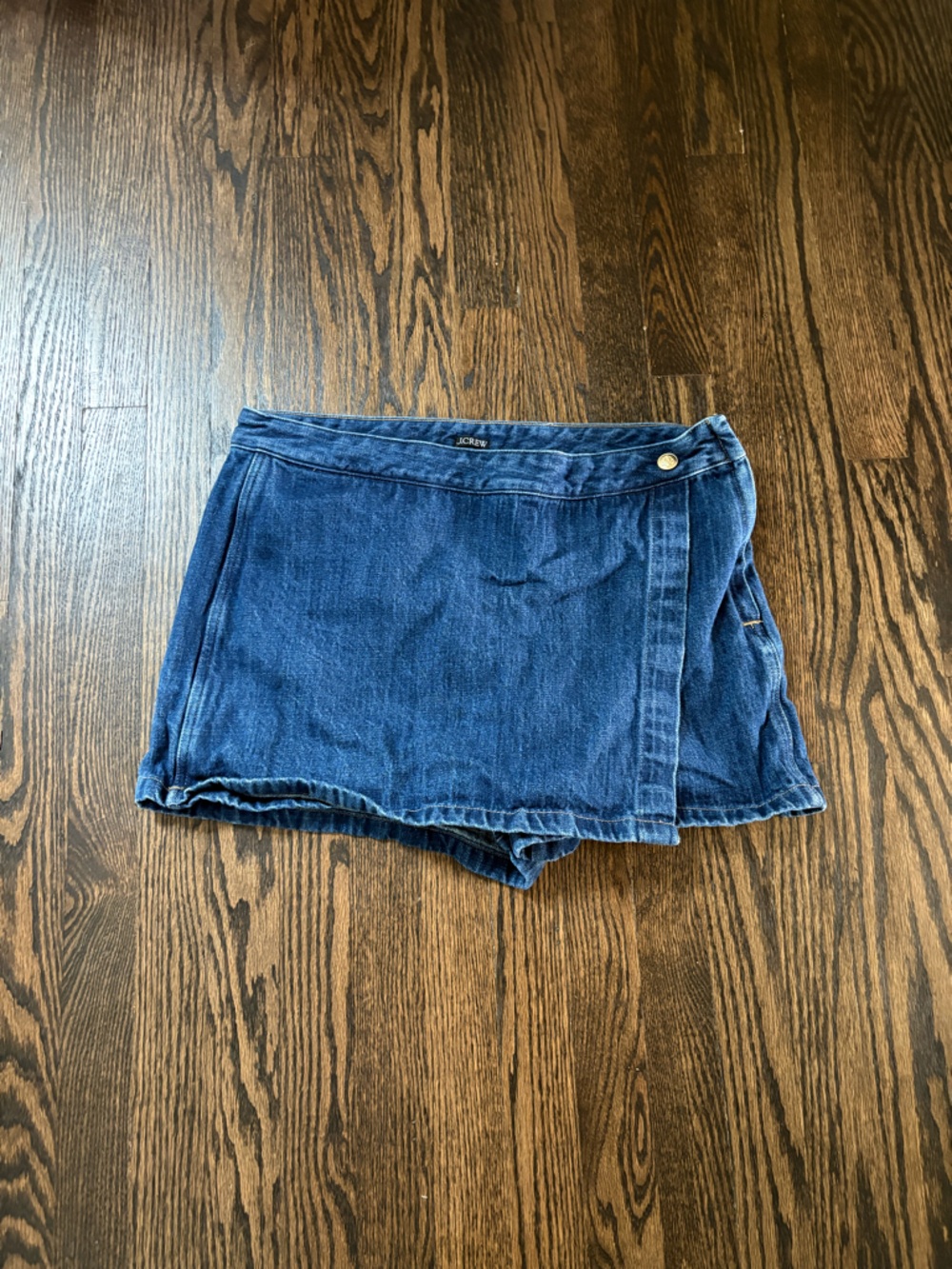 J. Crew Dark Blue Denim Skort